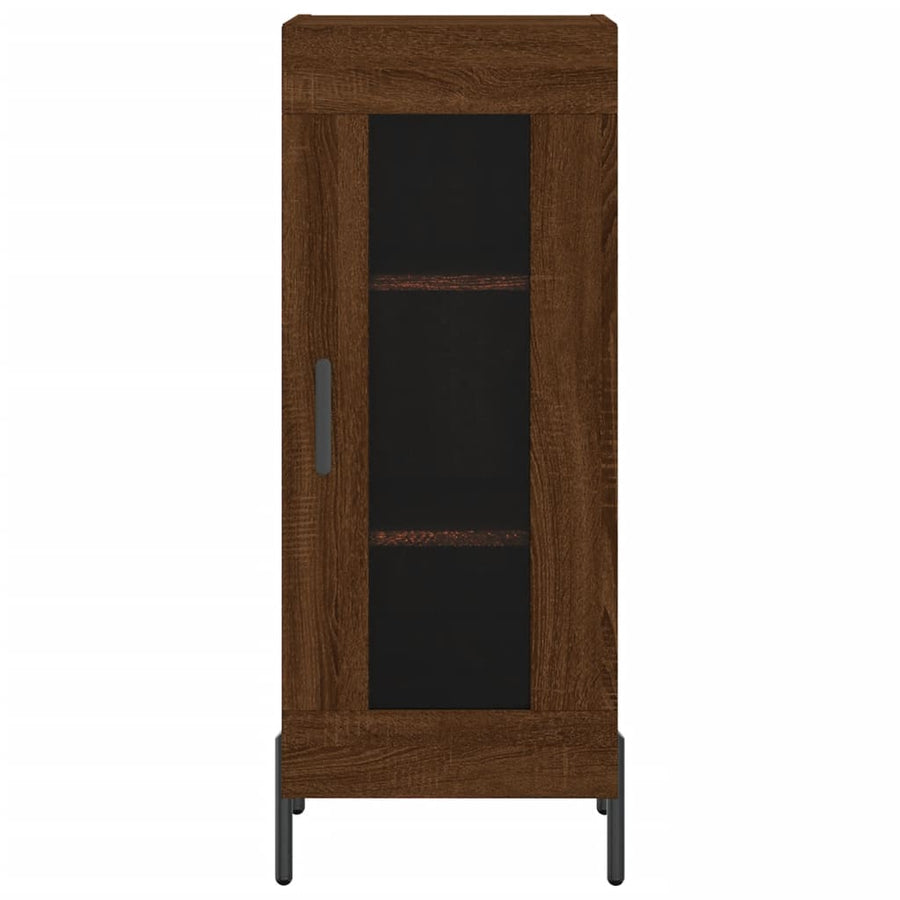 Dressoir 34,5X34X90 Cm Bewerkt Hout Bruin Eikenkleur