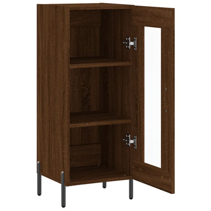 Dressoir 34,5X34X90 Cm Bewerkt Hout Bruin Eikenkleur