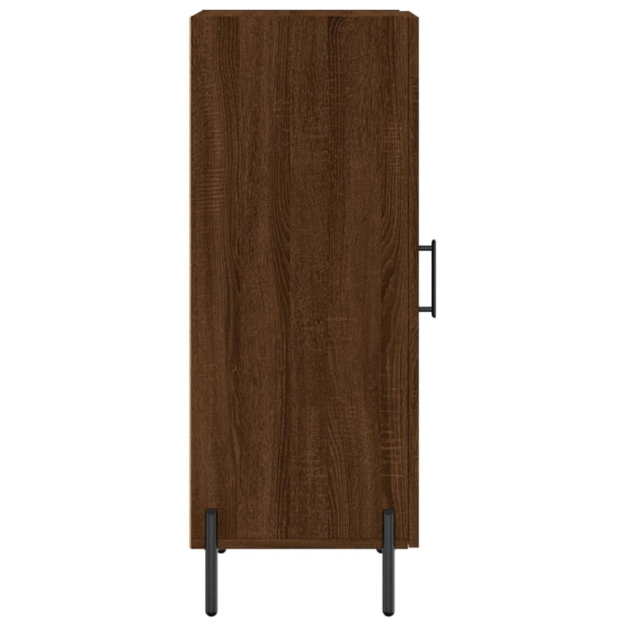 Dressoir 34,5X34X90 Cm Bewerkt Hout Bruin Eikenkleur