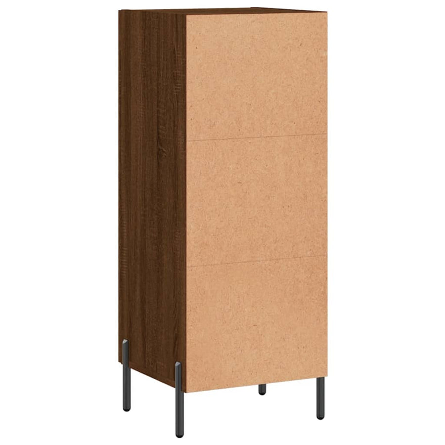 Dressoir 34,5X34X90 Cm Bewerkt Hout Bruin Eikenkleur