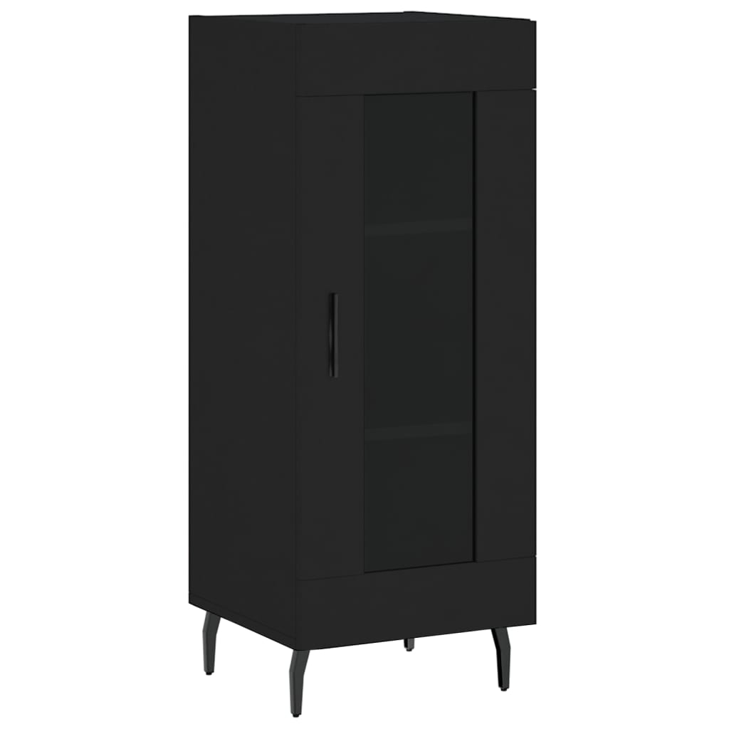 Dressoir 34,5X34X90 Cm Bewerkt Hout Zwart