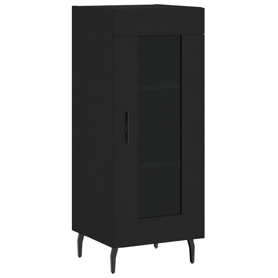 Dressoir 34,5X34X90 Cm Bewerkt Hout Zwart