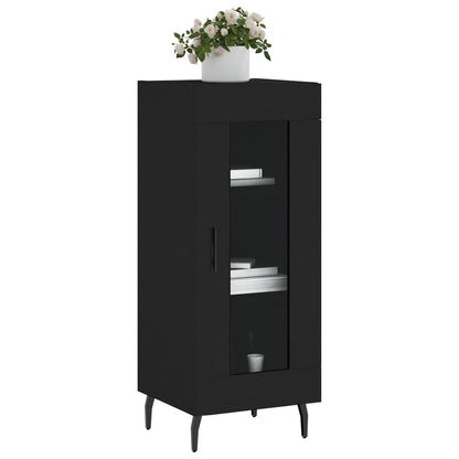 Dressoir 34,5X34X90 Cm Bewerkt Hout Zwart