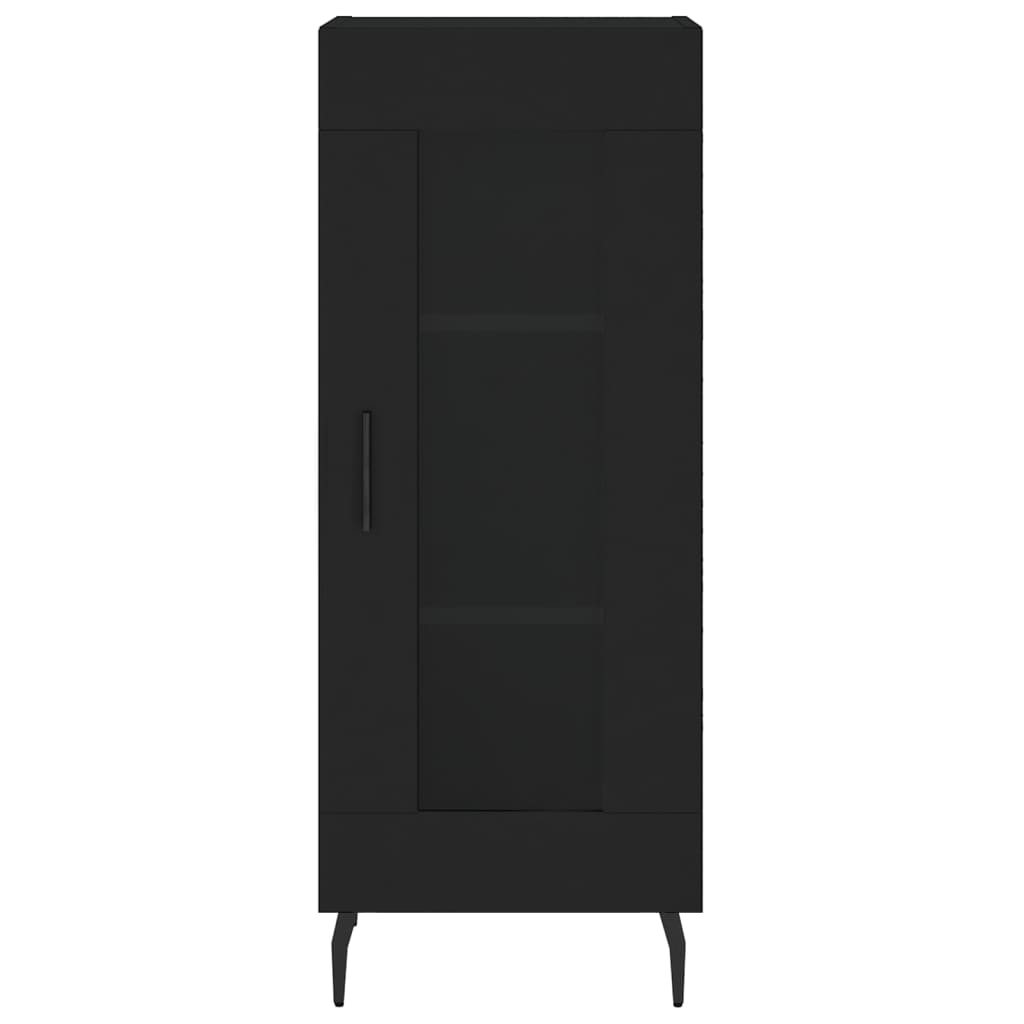 Dressoir 34,5X34X90 Cm Bewerkt Hout Zwart
