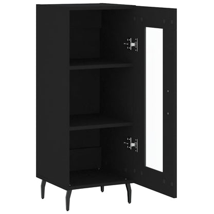 Dressoir 34,5X34X90 Cm Bewerkt Hout Zwart
