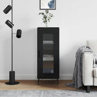 Sideboard 34.5x34x90 cm engineered wood black
