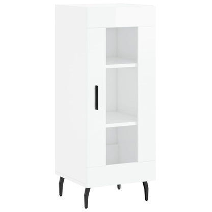 Dressoir 34,5X34X90 Cm Bewerkt Hout Hoogglans Wit