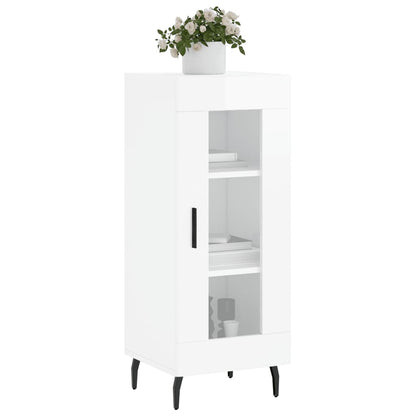 Dressoir 34,5X34X90 Cm Bewerkt Hout Hoogglans Wit