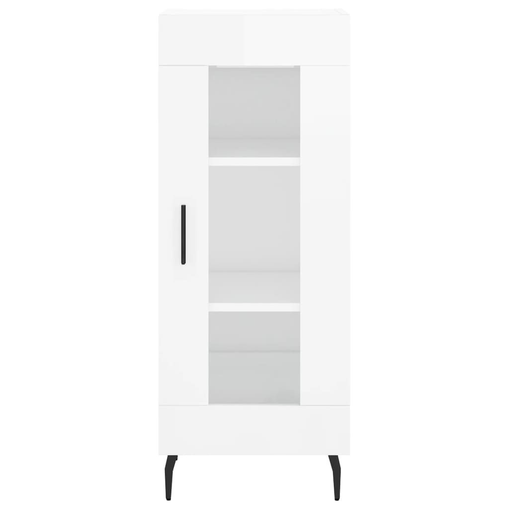 Dressoir 34,5X34X90 Cm Bewerkt Hout Hoogglans Wit