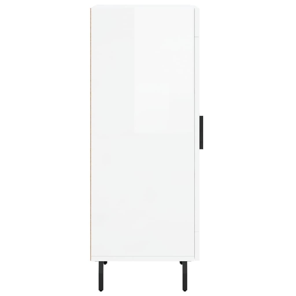Dressoir 34,5X34X90 Cm Bewerkt Hout Hoogglans Wit