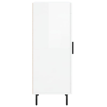 Dressoir 34,5X34X90 Cm Bewerkt Hout Hoogglans Wit