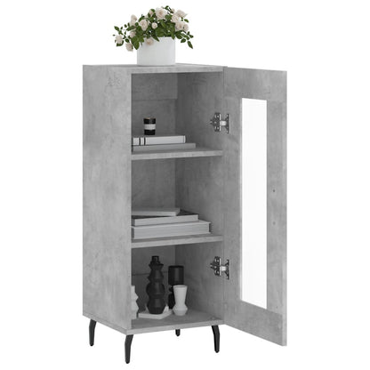 Dressoir 34,5X34X90 Cm Bewerkt Hout Betongrijs
