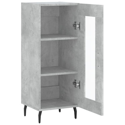 Dressoir 34,5X34X90 Cm Bewerkt Hout Betongrijs