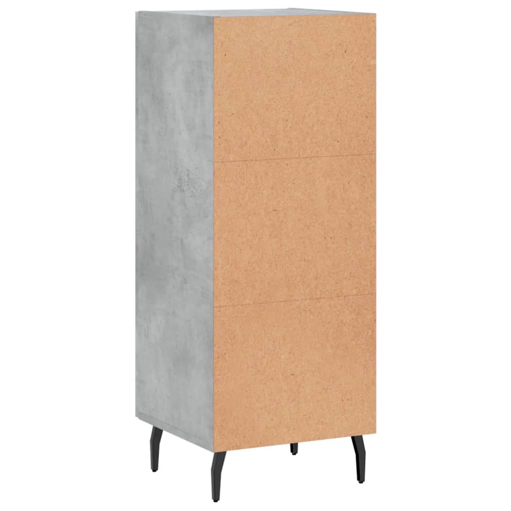 Dressoir 34,5X34X90 Cm Bewerkt Hout Betongrijs