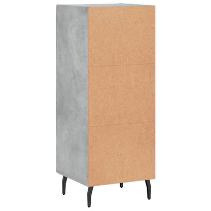 Dressoir 34,5X34X90 Cm Bewerkt Hout Betongrijs