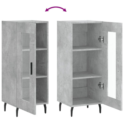 Dressoir 34,5X34X90 Cm Bewerkt Hout Betongrijs