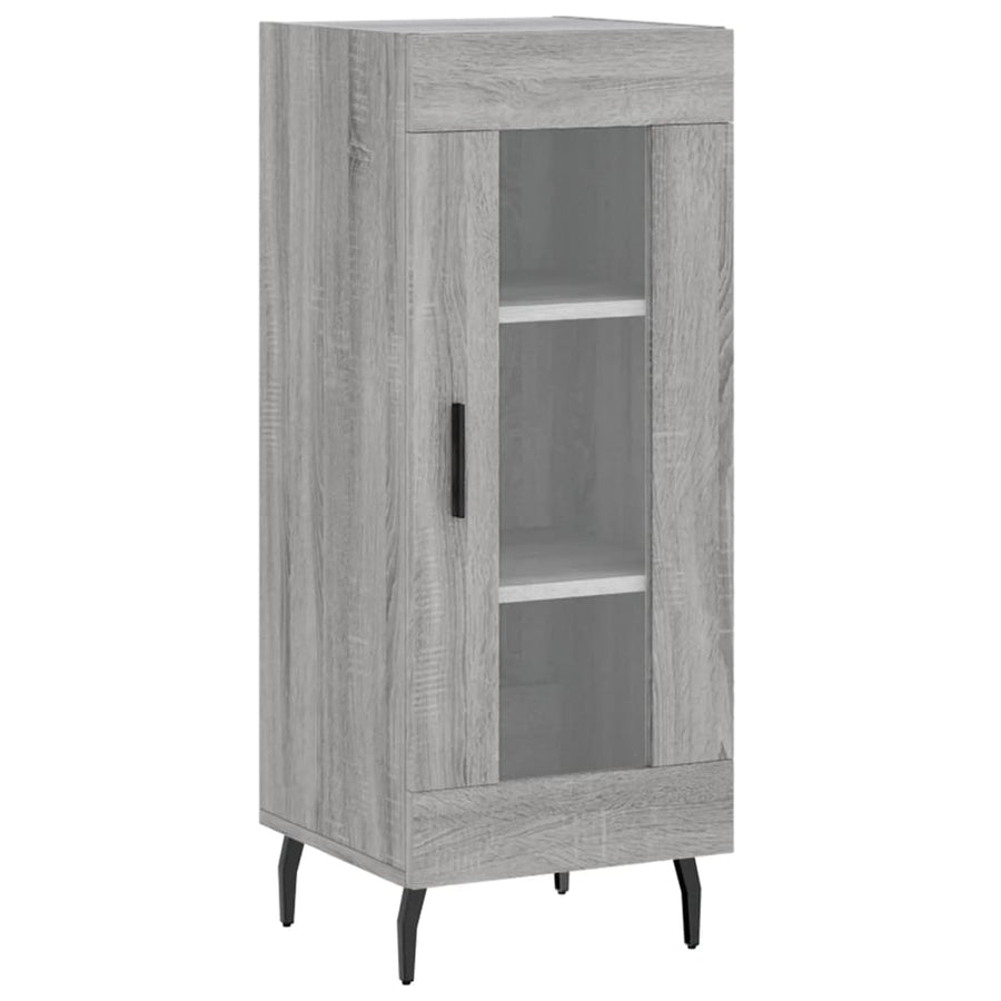 Dressoir 34,5X34X90 Cm Bewerkt Hout Grijs Sonoma Eikenkleurig