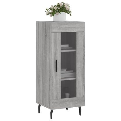 Dressoir 34,5X34X90 Cm Bewerkt Hout Grijs Sonoma Eikenkleurig