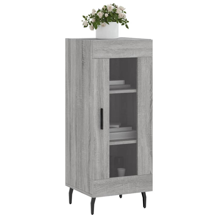 Dressoir 34,5X34X90 Cm Bewerkt Hout Grijs Sonoma Eikenkleurig