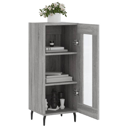 Dressoir 34,5X34X90 Cm Bewerkt Hout Grijs Sonoma Eikenkleurig