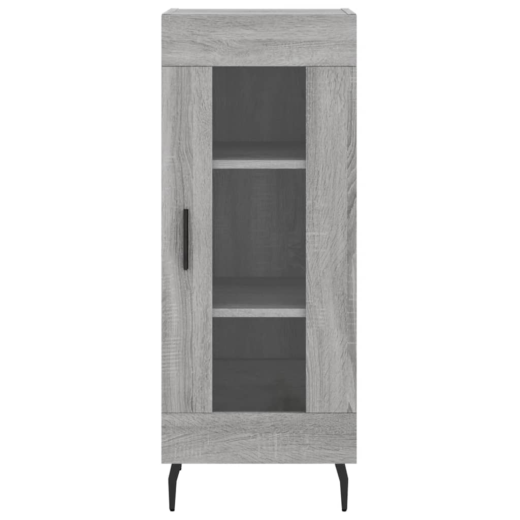 Dressoir 34,5X34X90 Cm Bewerkt Hout Grijs Sonoma Eikenkleurig