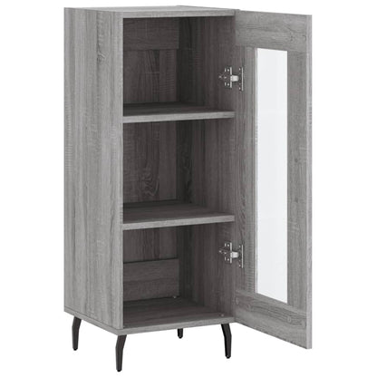 Dressoir 34,5X34X90 Cm Bewerkt Hout Grijs Sonoma Eikenkleurig