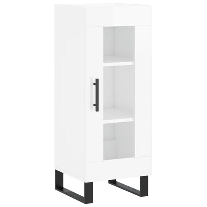 Dressoir 34,5X34X90 Cm Bewerkt Hout Hoogglans Wit