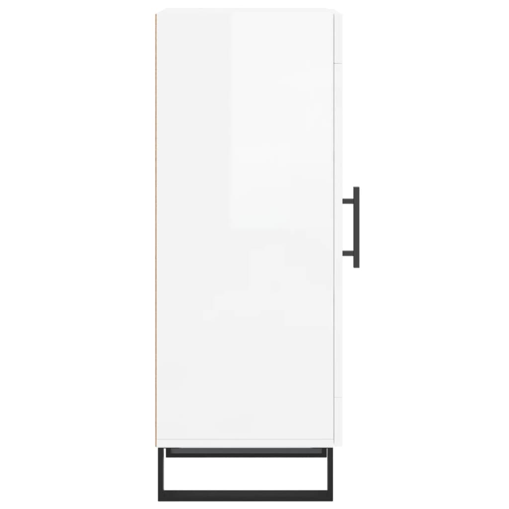 Dressoir 34,5X34X90 Cm Bewerkt Hout Hoogglans Wit