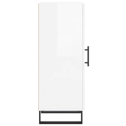 Dressoir 34,5X34X90 Cm Bewerkt Hout Hoogglans Wit
