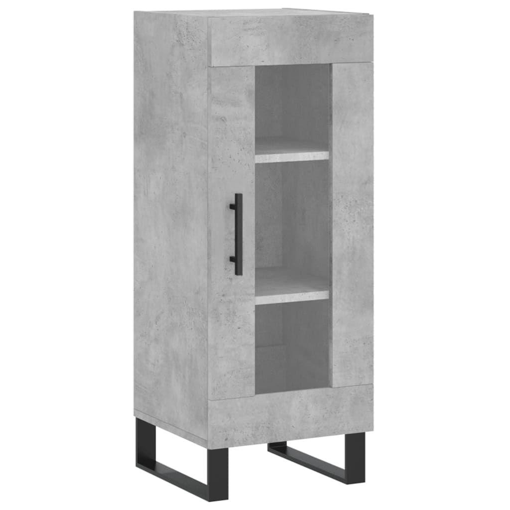Dressoir 34,5X34X90 Cm Bewerkt Hout Betongrijs