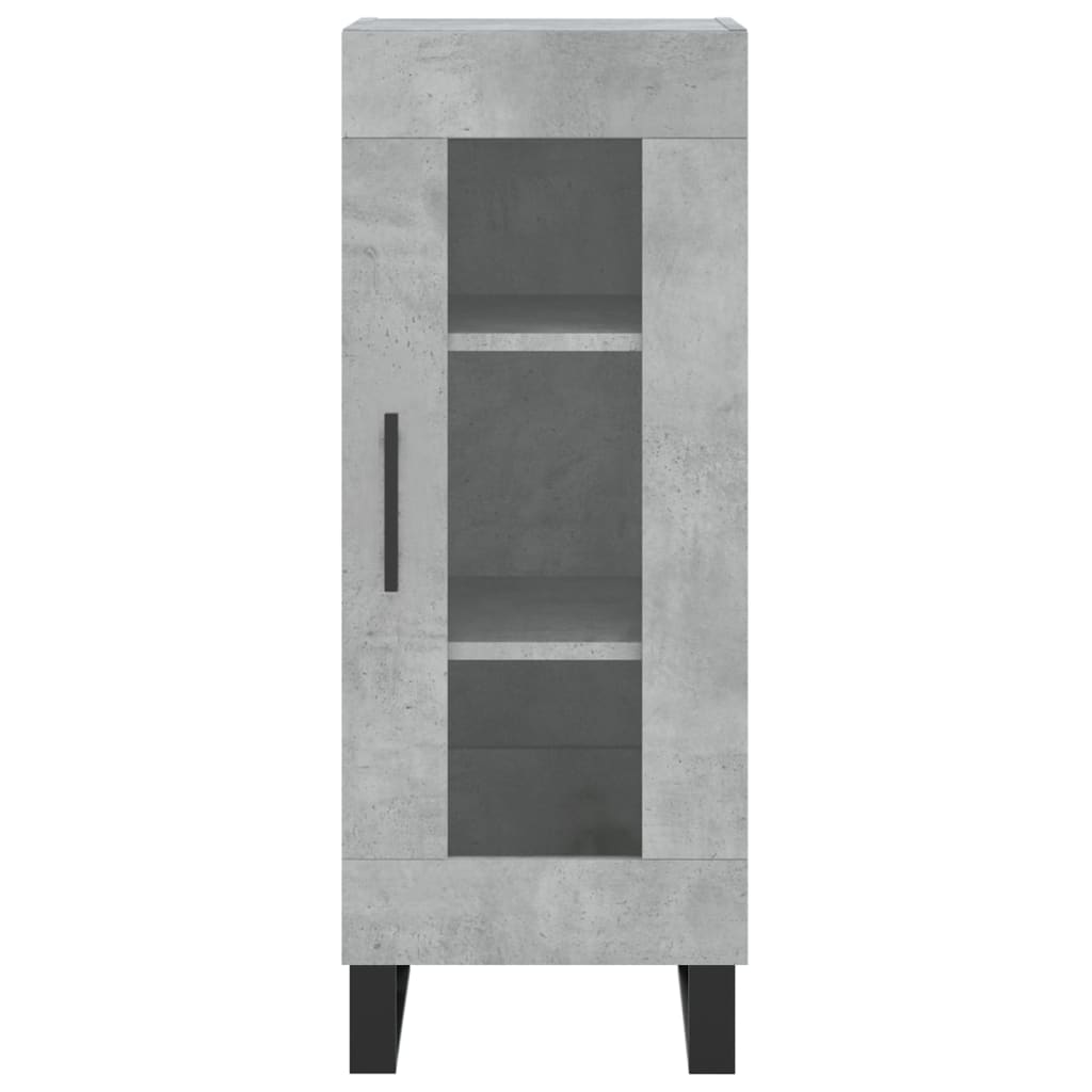 Dressoir 34,5X34X90 Cm Bewerkt Hout Betongrijs