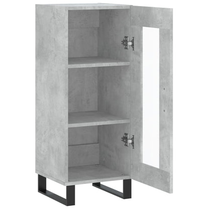 Dressoir 34,5X34X90 Cm Bewerkt Hout Betongrijs