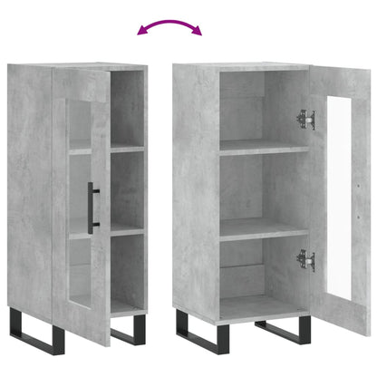 Dressoir 34,5X34X90 Cm Bewerkt Hout Betongrijs