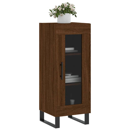 Dressoir 34,5X34X90 Cm Bewerkt Hout Bruin Eikenkleur