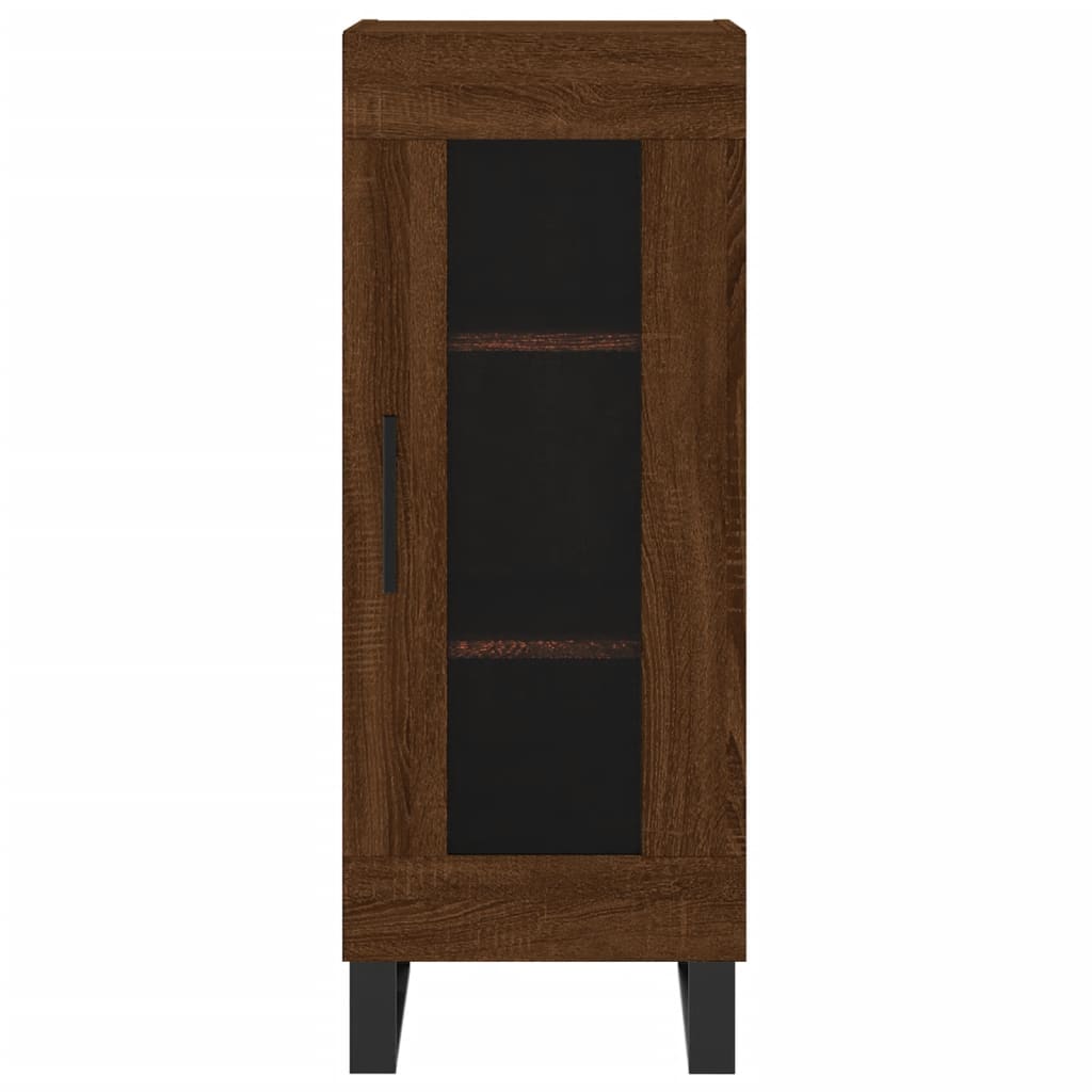 Dressoir 34,5X34X90 Cm Bewerkt Hout Bruin Eikenkleur