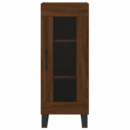 Dressoir 34,5X34X90 Cm Bewerkt Hout Bruin Eikenkleur