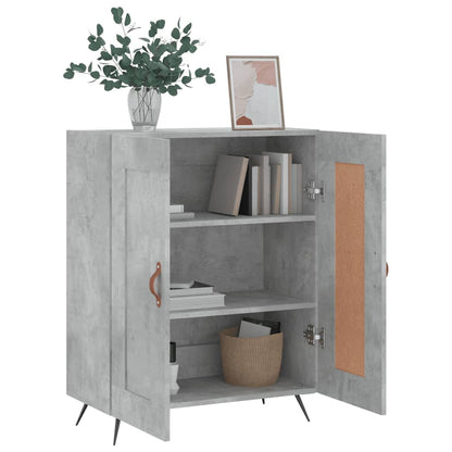 Dressoir 69,5X34X90 Cm Bewerkt Hout Betongrijs