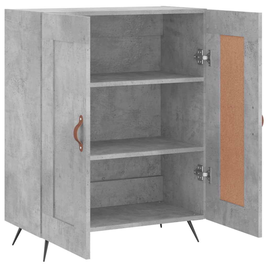 Dressoir 69,5X34X90 Cm Bewerkt Hout Betongrijs