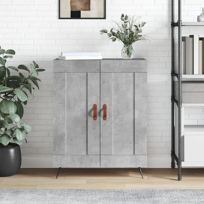 Dressoir 69,5X34X90 Cm Bewerkt Hout Betongrijs
