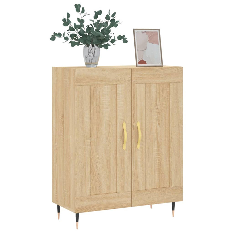 Dressoir 69,5X34X90 Cm Bewerkt Hout Kleurig Sonoma eiken