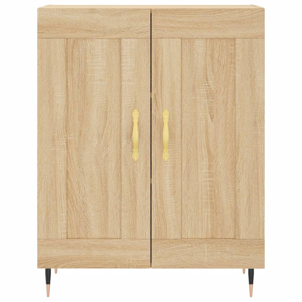 Dressoir 69,5X34X90 Cm Bewerkt Hout Kleurig Sonoma eiken