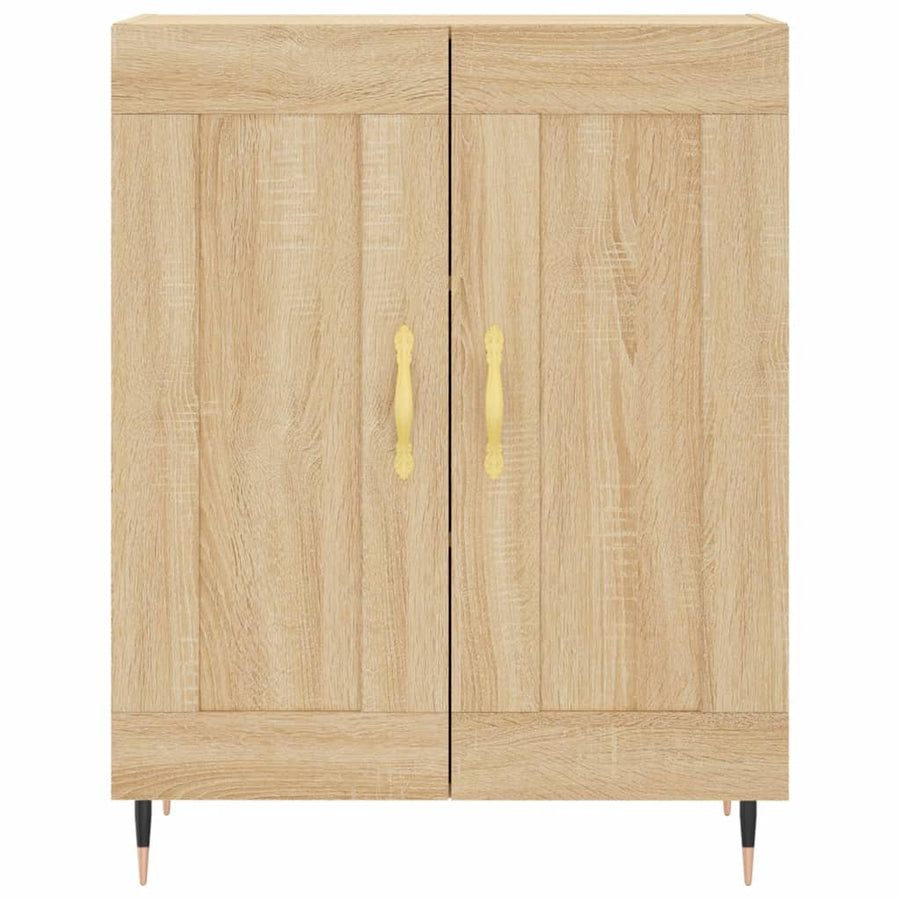 Dressoir 69,5X34X90 Cm Bewerkt Hout Kleurig Sonoma eiken