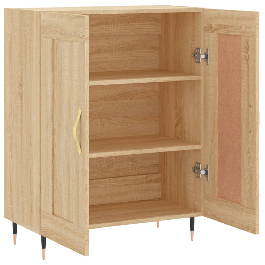 Dressoir 69,5X34X90 Cm Bewerkt Hout Kleurig Sonoma eiken
