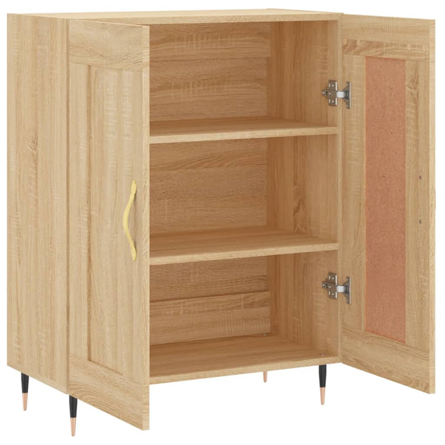 Dressoir 69,5X34X90 Cm Bewerkt Hout Kleurig Sonoma eiken