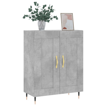 Dressoir 69,5X34X90 Cm Bewerkt Hout Betongrijs