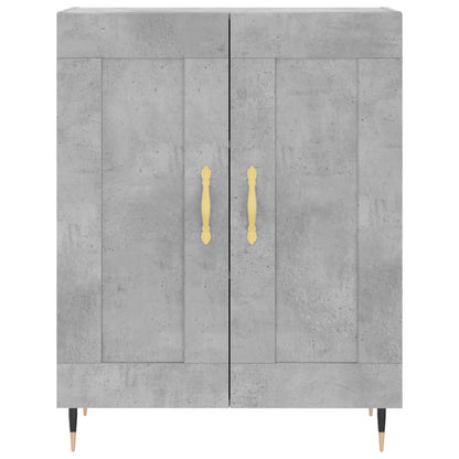 Dressoir 69,5X34X90 Cm Bewerkt Hout Betongrijs