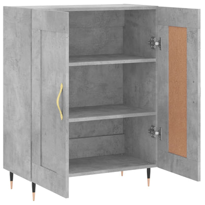 Dressoir 69,5X34X90 Cm Bewerkt Hout Betongrijs