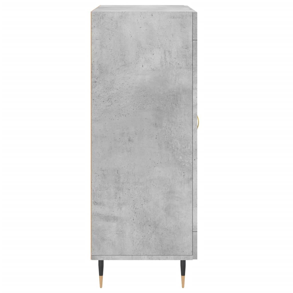 Dressoir 69,5X34X90 Cm Bewerkt Hout Betongrijs
