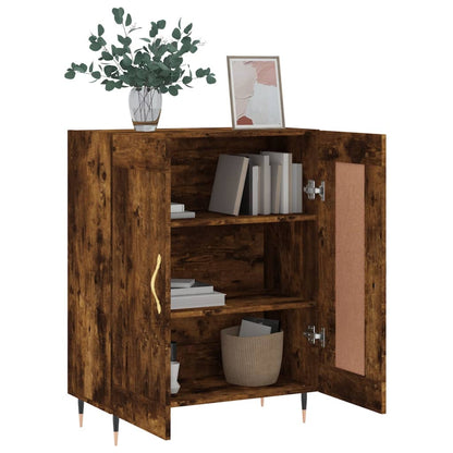 Dressoir 69,5X34X90 Cm Bewerkt Hout Kleurig Gerookt eiken