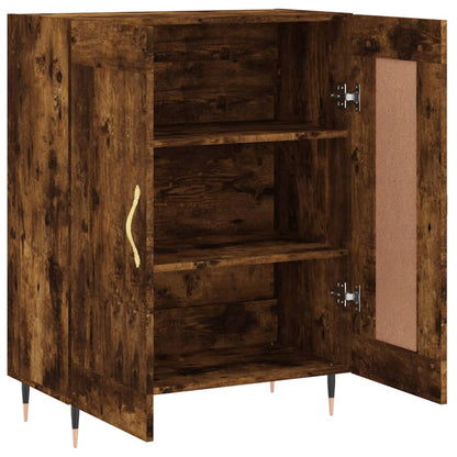 Dressoir 69,5X34X90 Cm Bewerkt Hout Kleurig Gerookt eiken